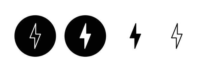 Lightning icon set illustration. electric sign and symbol. power icon. energy sign