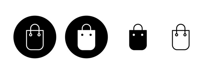 Shopping bag icon set illustration. shopping sign and symbol