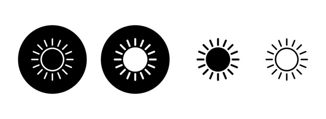 Sun icon set illustration. Brightness sign and symbol.