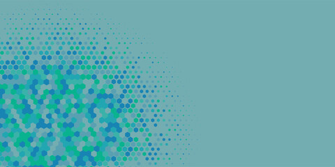 Geometric Multi size Hexagon with multi Color Background