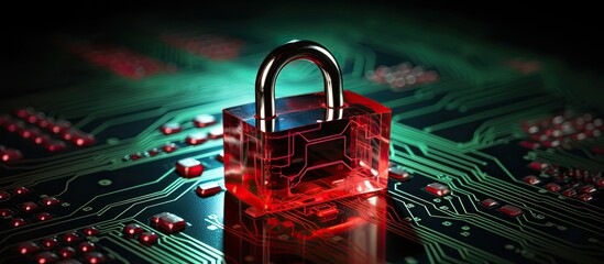 Cybersecurity unlocked padlock virus hacking threat