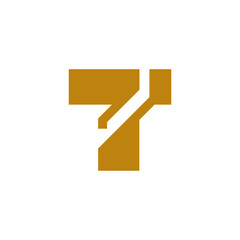 T letter logo design template