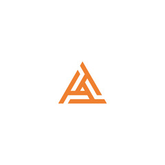 Minimalist logo design three letter t form a triangle