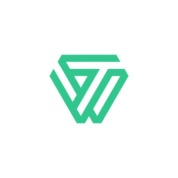 Wt monogram logo Royalty Free Vector Image - VectorStock