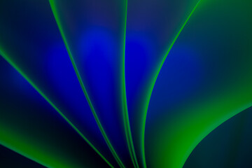 Abstract lightpainting. Abstract soft contoured curved shapes forming a futuristic pattern. Abstract art.