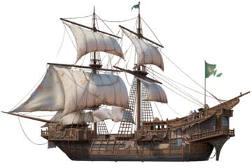 Pirate_ship, transparent background
