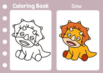 coloring book cute dino © isna eni