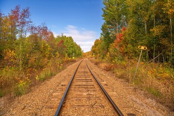 Obraz premium railway in autumn