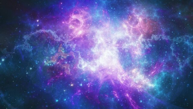 Abstract Nebula Galaxy Space Travel Starfield Looping Background