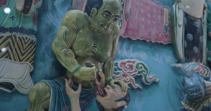 The Scenery Of The Torment Inside The Dragon At Lotus Pond In Kaohsiung, Taiwan Culture