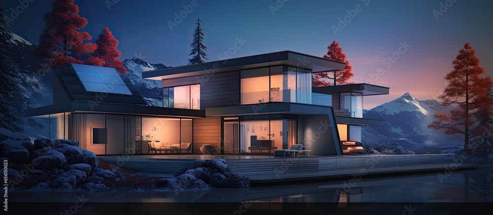 Poster smart houses website with versatile and sleek web design