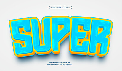 Super fully editable premium vector text effect