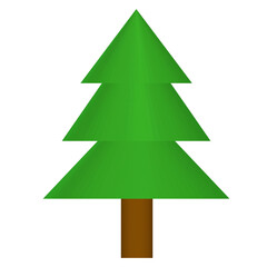 green christmas tree 3d