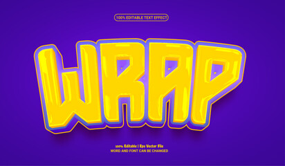 Wrap fully editable premium vector text effect