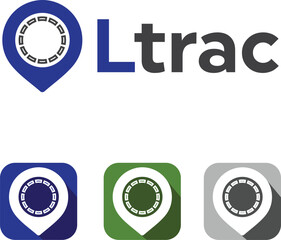 Fototapeta na wymiar location tracking company logo design
