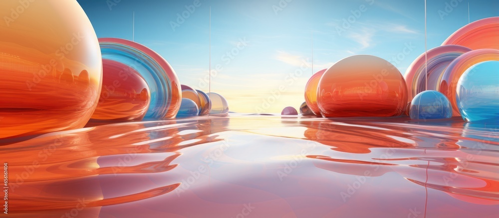 Aufkleber abstract spherical panorama with photo studio setup containing hdri environment map equirectangular 