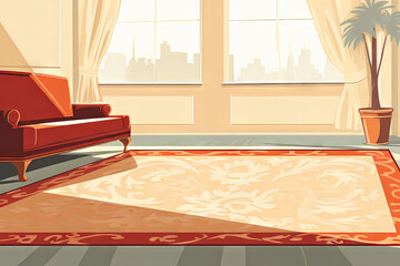 modern living room with area rug