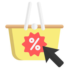 Discount icon often used in design, websites, or applications, banner, flyer to convey specific concepts related to cyber monday, marketing, shopping.