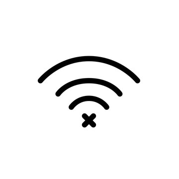 No wifi signal. Pixel perfect, editable stroke icon