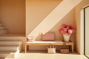 Welcoming Entryway with Apricot Crush Touches