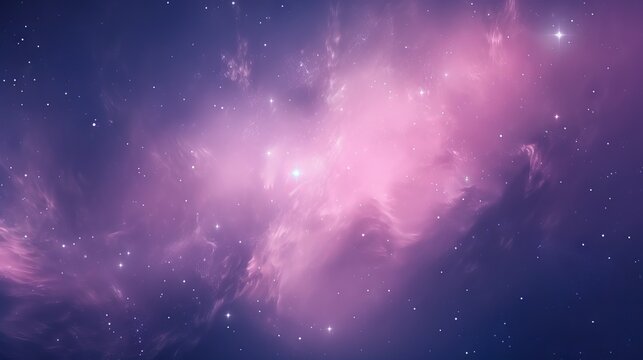 Blurred violet sky with pink light effects: a cosmic abstract background for romantic space banners