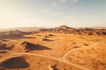 Fototapeta na wymiar A plain desert field
