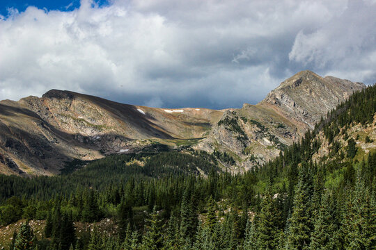 Mountain Peak with Clouds