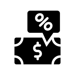 commission glyph icon illustration vector graphic. Simple element illustration vector graphic, suitable for app, websites, and presentations isolated on white background