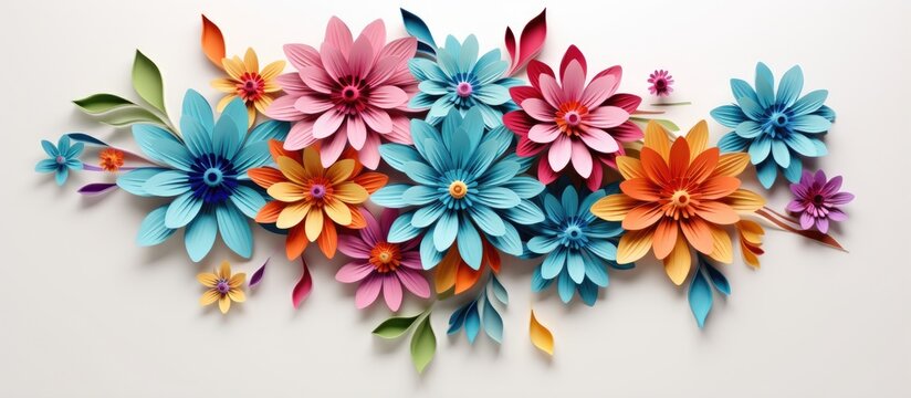 Colorful flower with motifs perfect for canvas prints and wall decor