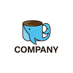 Whale coffee logo. Simple,character, unique.