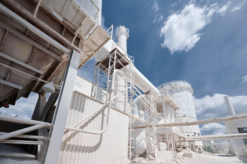 Blocks of filters and air cyclones at manufacturing complex