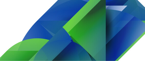 Geometric fusion - abstract harmony of triangles and circles in minimalist background design. Shapes and lines design for wallpaper, banner, background, landing page, wall art, invitation, prints