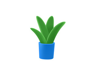 The 3D Aloe Vera plant is a fun and whimsical depiction of the popular medicinal plant.