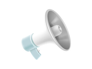 Isolated object realistic 3D megaphone vector Illustration