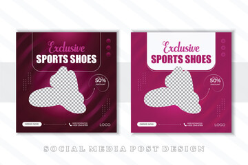 Vector  summer special fashion sale post design template whit 2colors