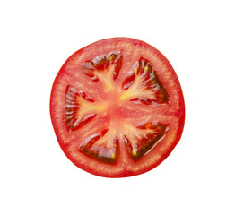 tomato slice isolated on white
