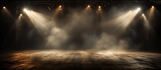 Spotlighted studio backdrop