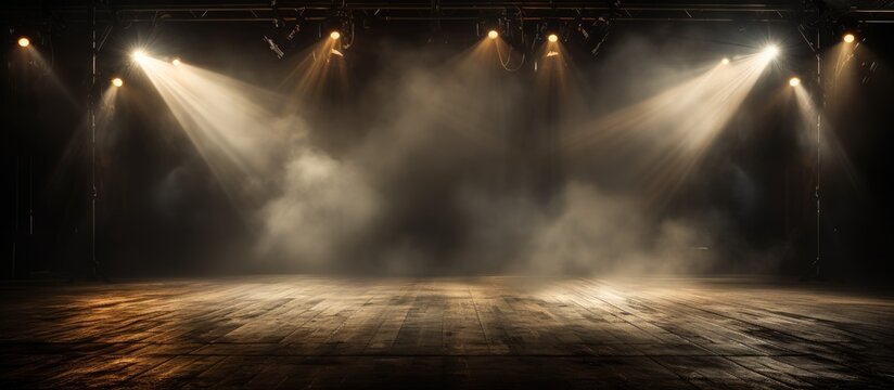 Spotlighted studio backdrop