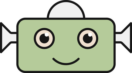 cute robot face