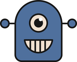 cute robot face