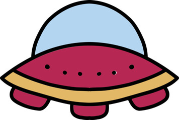 Doodle ufo plane
