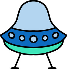 Doodle ufo plane