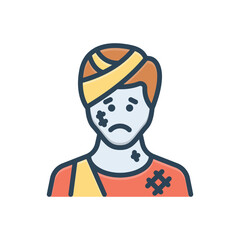 Color illustration  icon for victim 