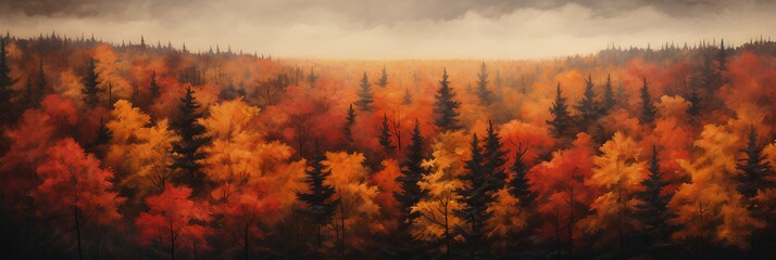 autumn forest_ Generative AI