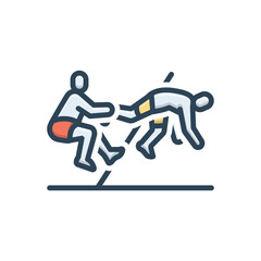 Color illustration  icon for kabaddi