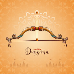 Happy Dussehra traditional Indian festival background design © Tamarindarts