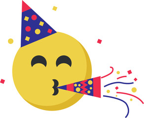Birthday party emoji celebrate Happy Birthday emoji face hat emoticon