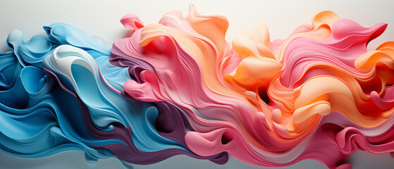 Digital abstract background with colorful flowing liquid.