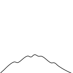 Mountain line silhouette