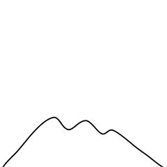 Mountain line silhouette